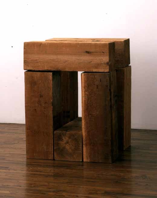 Carl Andre &quot;Arcata Pollux&quot; 1983 Western red cedar, 7 timbers 48&quot; x 4&quot; x 41&quot;