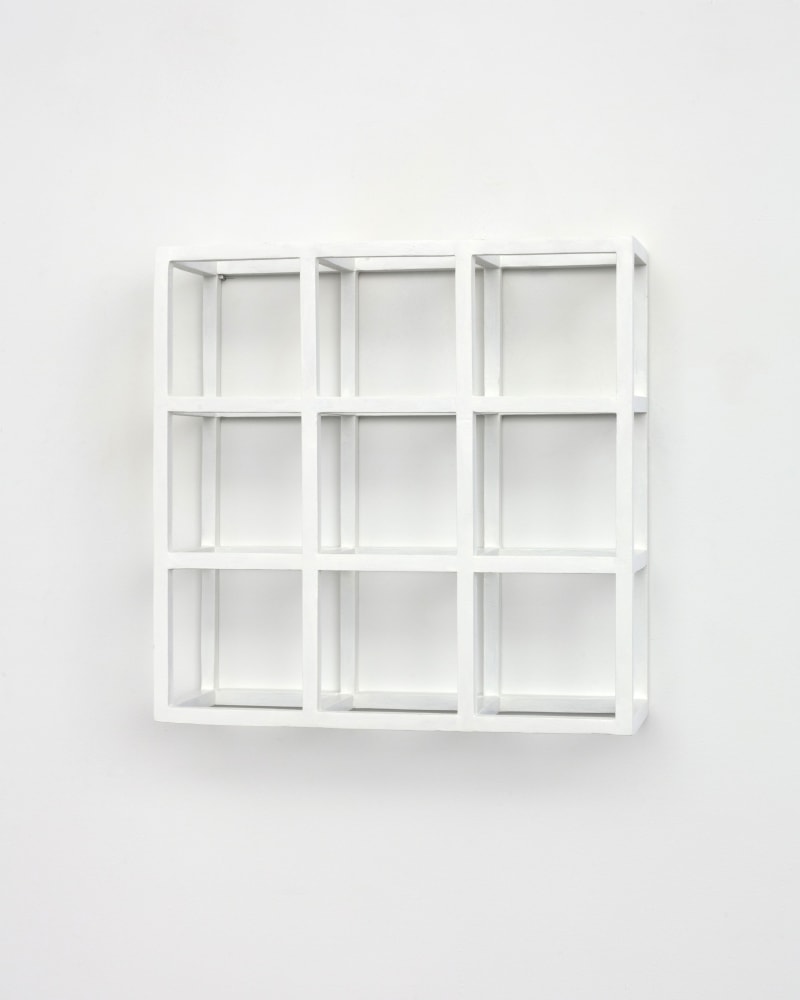 Sol LeWitt
Modular Wall Structure, c. 1965
painted wood
14 5/8 x 14 1/2 x 5 1/4 in. (37.1 x 36.8 x 13.3 cm)