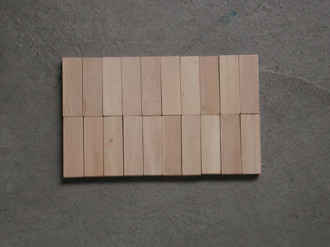 Carl Andre "10H x 2S Isolign" 2000 Wood 9/16 x 10 x 6"