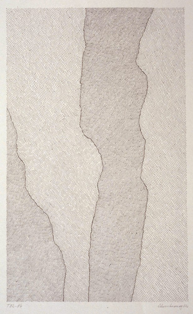 Jan J. Schoonhoven T 82-56, 1982 ink on paper 19 3/4 x 12 7/8 in. (49.37 x 12.87 cm) framed: 24 5/8 x 18 1/2 in. (62.5 x 47 cm)