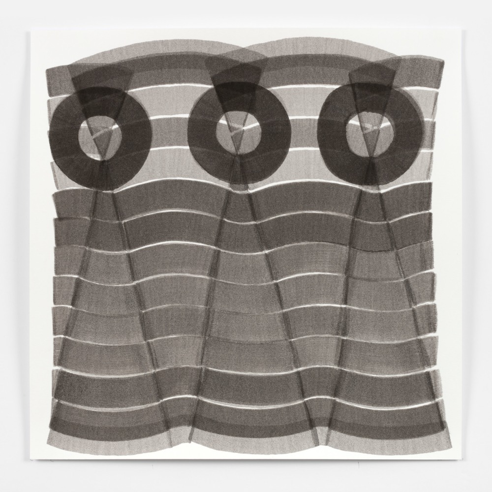 Dan Walsh Blotter H, 2015 ink on Neenah blotter paper image: 20 x 20 in. (50.8 x 50.8 cm); frame: 22 1/2 x 22 1/2 x 1 1/2 in. (57.2 x 57.2 x 3.8 cm)