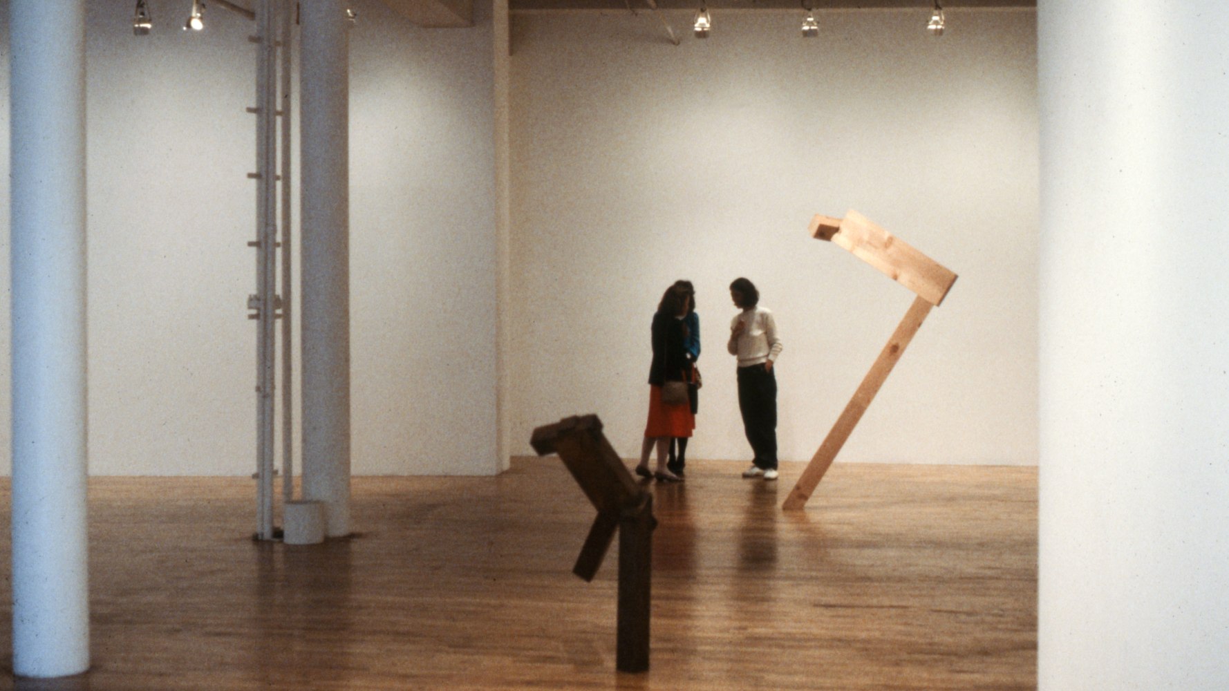 Installation view, Recent Sculptures, Paula Cooper Gallery, 115 Wooster Street, New York, May 5 - June 4, 1983. © 2025 Joel Shapiro / Artists Rights Society (ARS), New York. Courtesy Paula Cooper Gallery, New York. Photo: Geoffrey Clements.