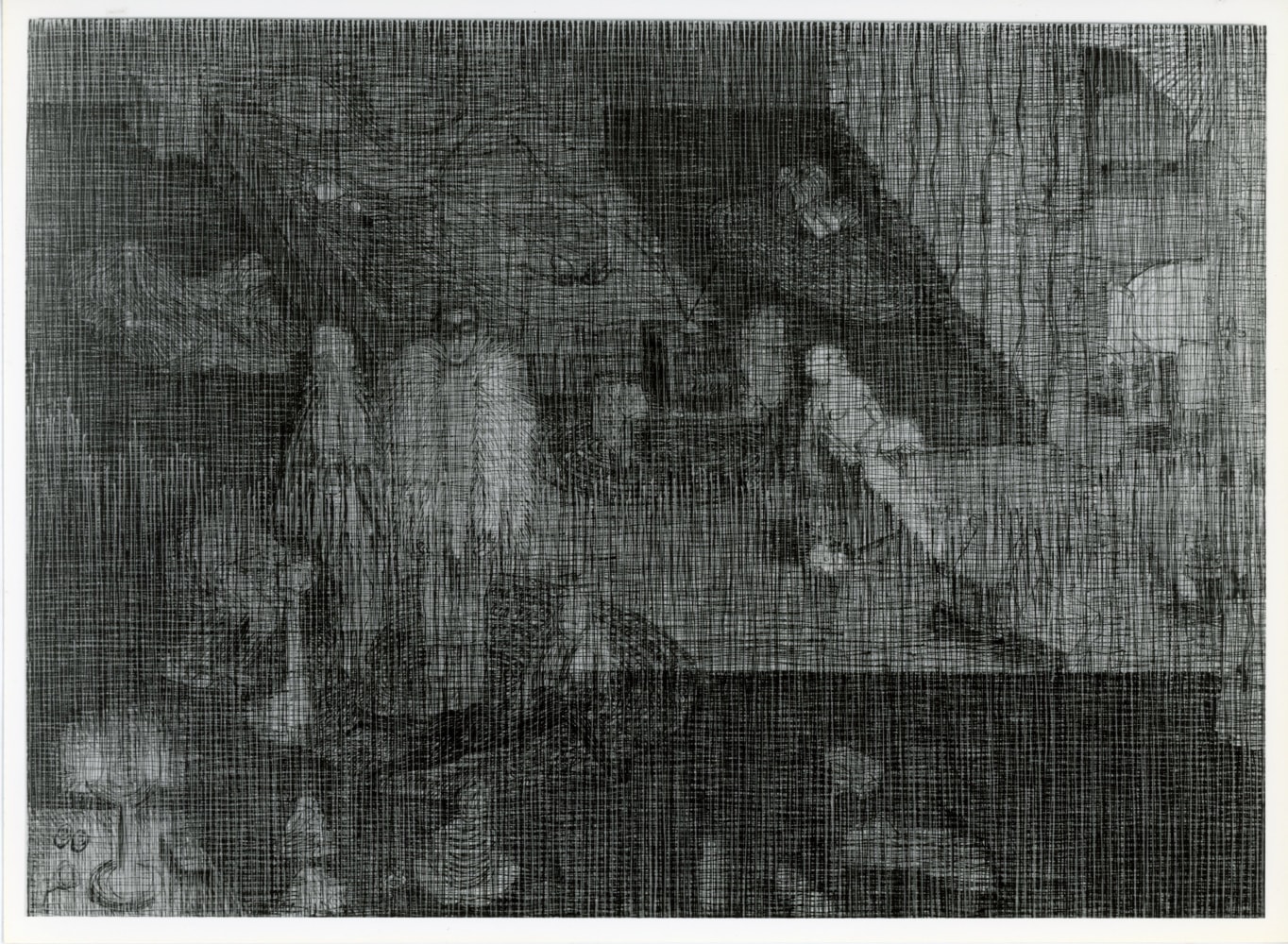 Jennifer Bartlett &quot;Earth: Accident&quot; 1993-95 Oil on canvas 78&quot; x 108&quot;