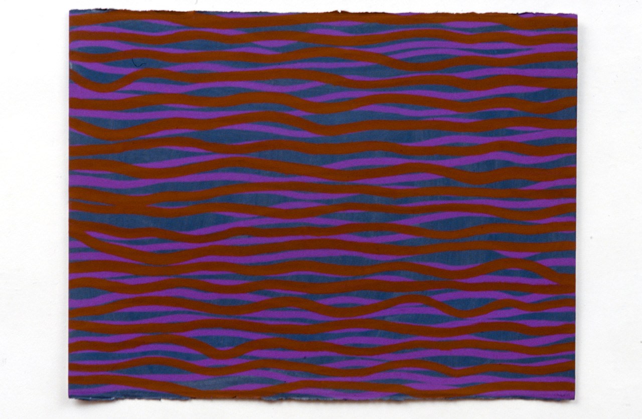 Sol LeWitt "Horizontal Brushstrokes (More of Less)" 2003 Gouache on paper 22 1/2 x 30 in.