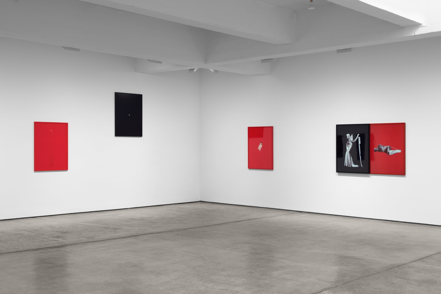 Installation view, Sarah Charlesworth: Desire and Seduction,  Paula Cooper Gallery, New York, February 20– March 29, 2025. © The Estate of Sarah Charlesworth. Courtesy Paula Cooper Gallery, New York. Photo: Steven Probert