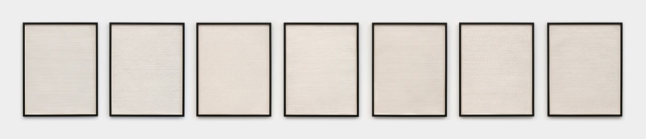 Sol LeWitt "Straight-Not-Straight and Broken Lines" 1973 Set of seven hardground etchings with title page paper each: 27 x 21 1/8 in.