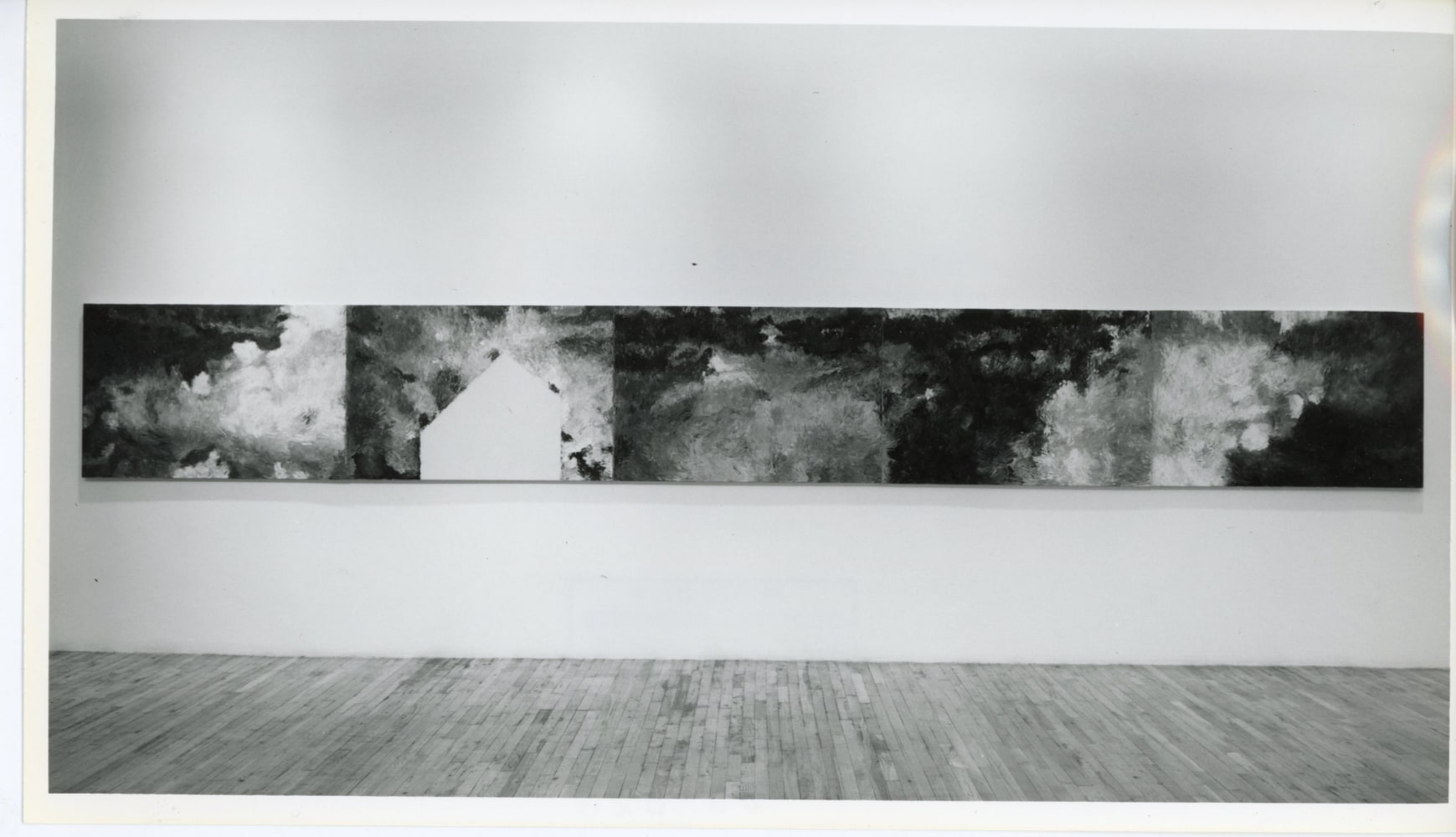 Jennifer Bartlett &quot;Yellow House-Sky&quot; 1985 Oil on 5 canvases 39&quot; x 25'