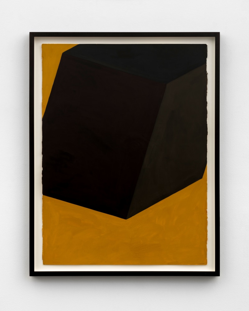Sol LeWitt Cube, 1987 gouache on paper 29 1/2 x 22 in. (74.9 x 55.9 cm) frame: 32 3/4 x 25 1/2 x 1 1/2 in. (83.2 x 64.8 x 3.8 cm)