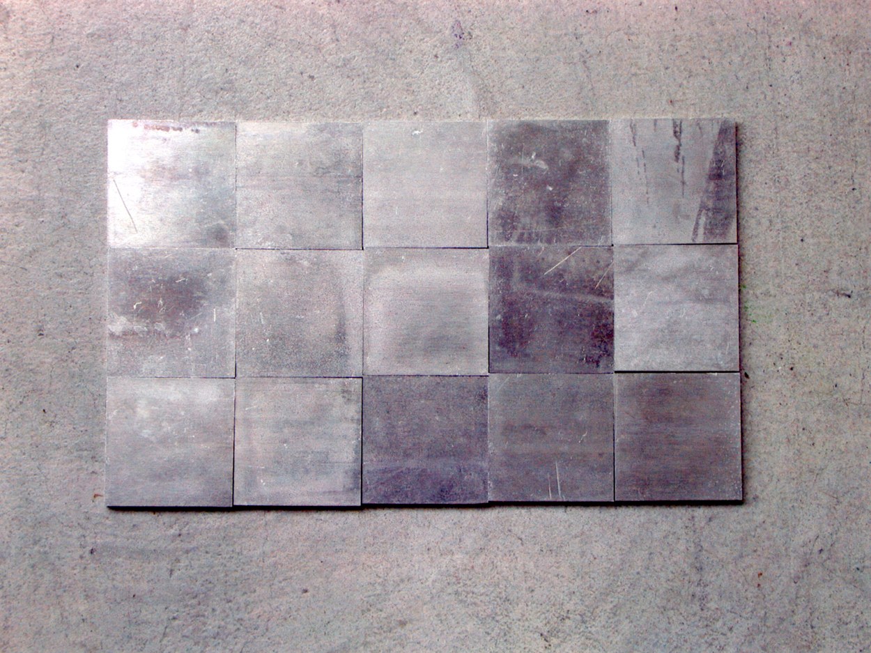 Carl Andre "3 x 5 Al Block" 2000 Aluminum Overall 3/8 x 16 7/8 x 10 1/8"