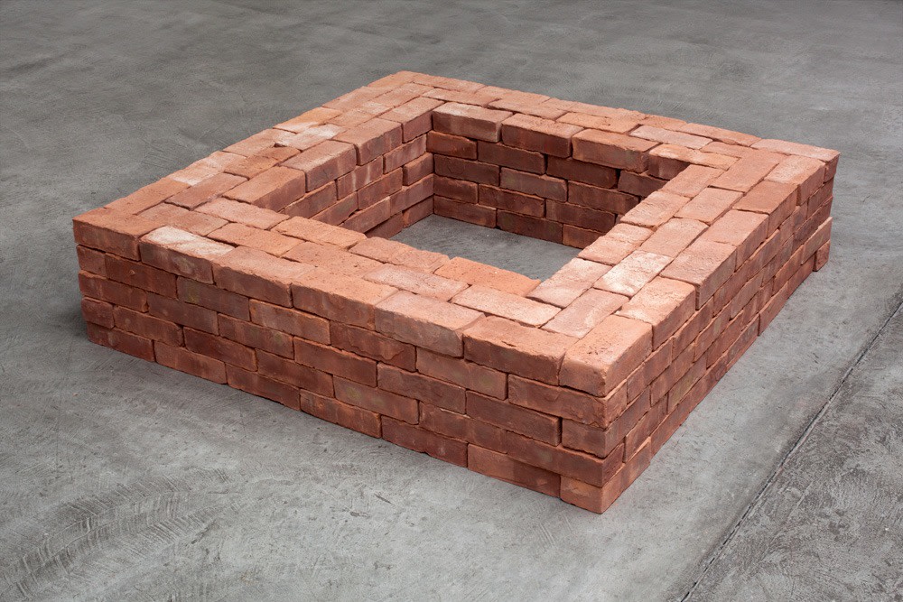 Jackie Winsor &quot;Brick Square&quot; 1971 Bricks 15&quot; x 50&quot; x 50&quot;