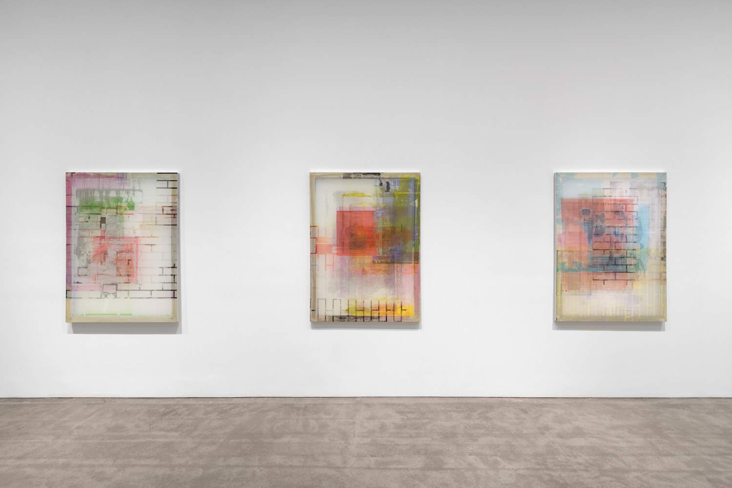 Installation view, Lynda Benglis, Eric N. Mack, Kelley Walker, September 8 – October 10, 2020