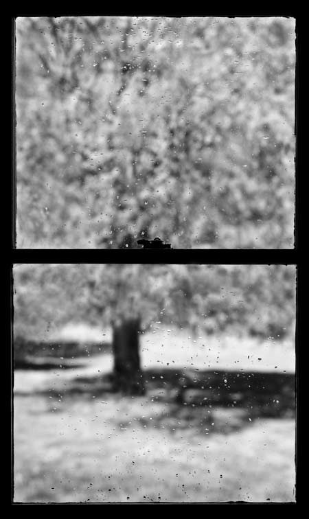 Bing Wright &quot;Wet Window 4&quot; 1989 Archival ink jet print 70 x 46 x 2 in.