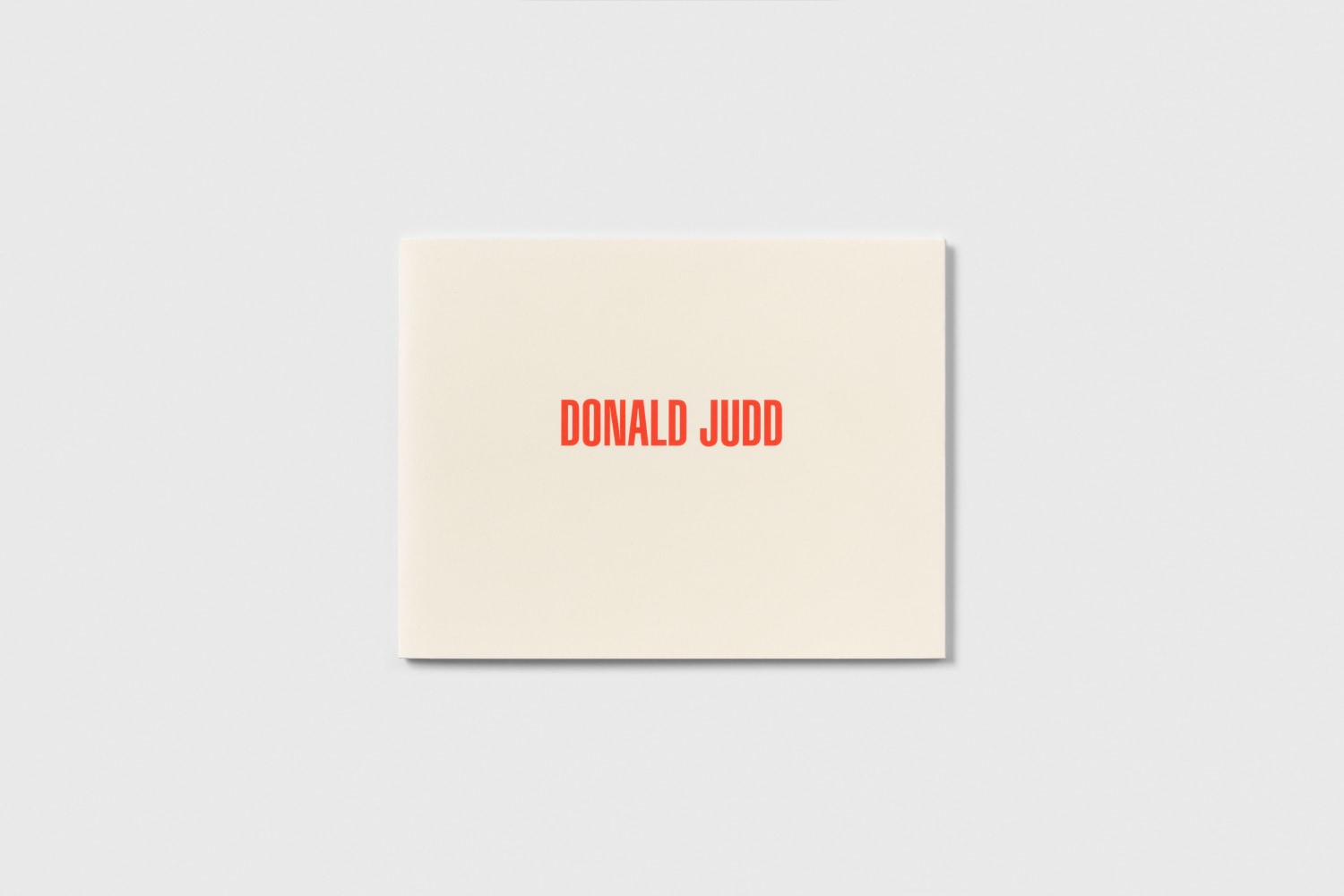 Donald Judd Cover