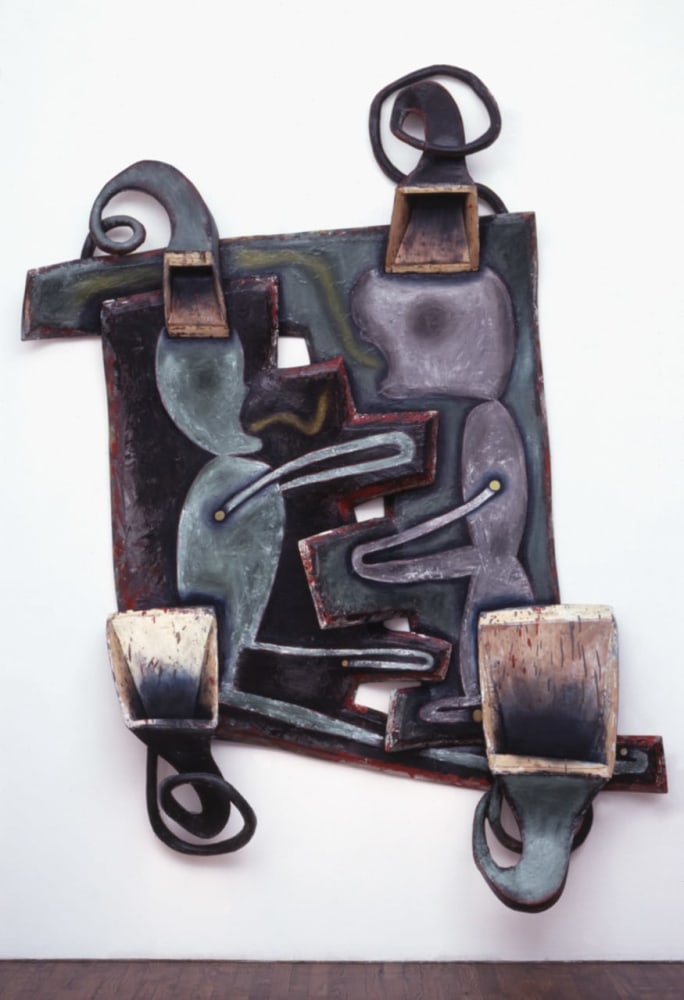 Elizabeth Murray &quot;Euclid&quot; 1989 Oil on canvas 105 1/2&quot; x 81 15/16&quot; x 13 1/4&quot;