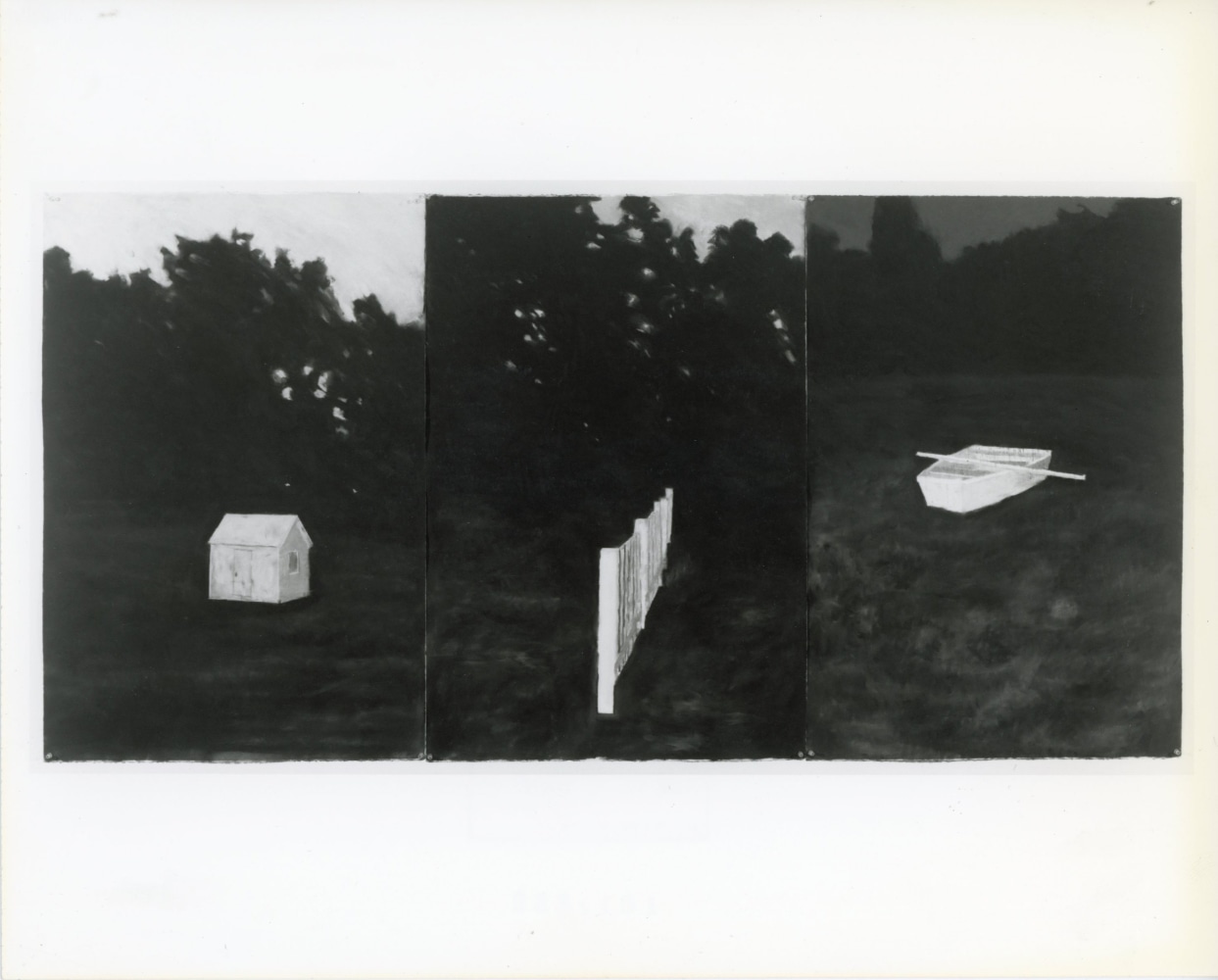 Jennifer Bartlett &quot;Old House Lane #2&quot; 1986 Pastel on 3 sheets of paper 44&quot; x 90&quot;