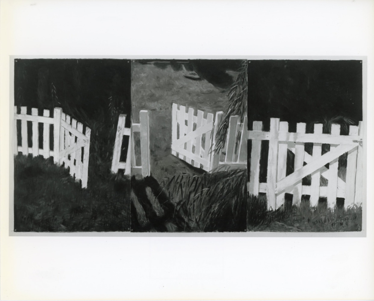 Jennifer Bartlett &quot;Old House Lane #3&quot; 1986 Pastel on 3 sheets of paper 44&quot; x 90&quot;