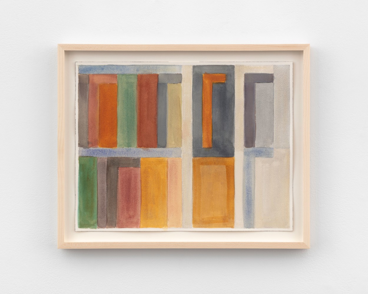David Novros
untitled, 2019
watercolor on paper
11 x 14 in. (27.9 x 35.6 cm)
frame: 13 1/4 x 16 1/4 x 1 3/8 in. (33.7 x 41.3 x 3.5 cm)