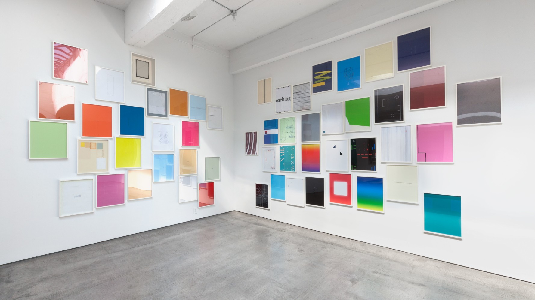 Installation view, Walid Raad and David Diao, September 22 – November 3, 2012