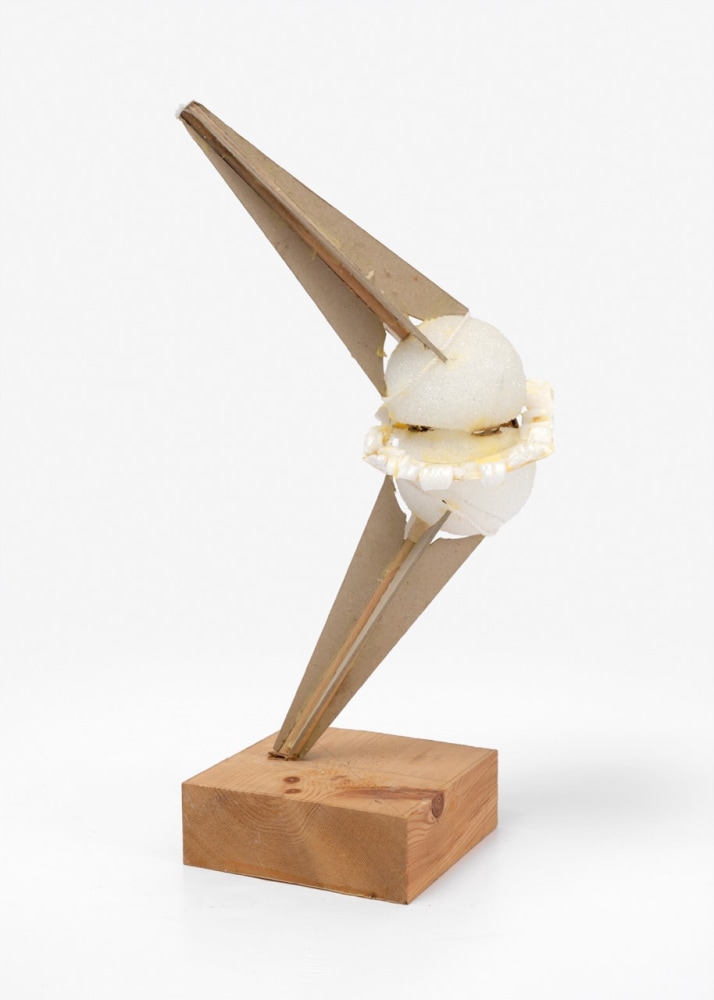 Claes Oldenburg & Coosje Van Bruggen "Shuttlecock / Blueberry Pies I & II" 1999 Cast aluminum painted with acrylic urethane 48 x 24 x 24 in.