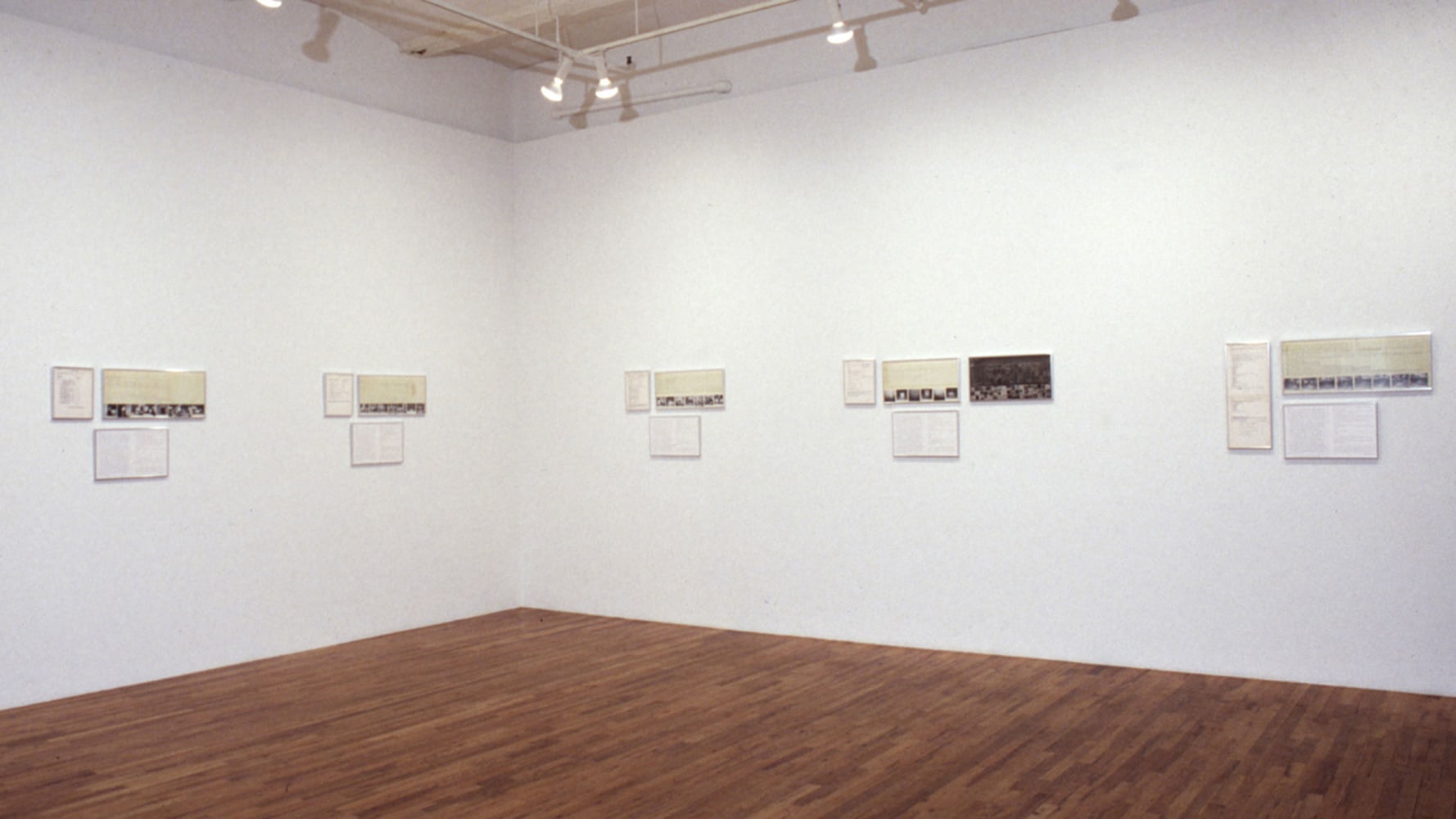 Installation view, The Hypothesis Series 1968-70, Paula Cooper Gallery, 149 Wooster Street, New York, March 3 - 24, 1994. Photo: Geoffrey Clements.