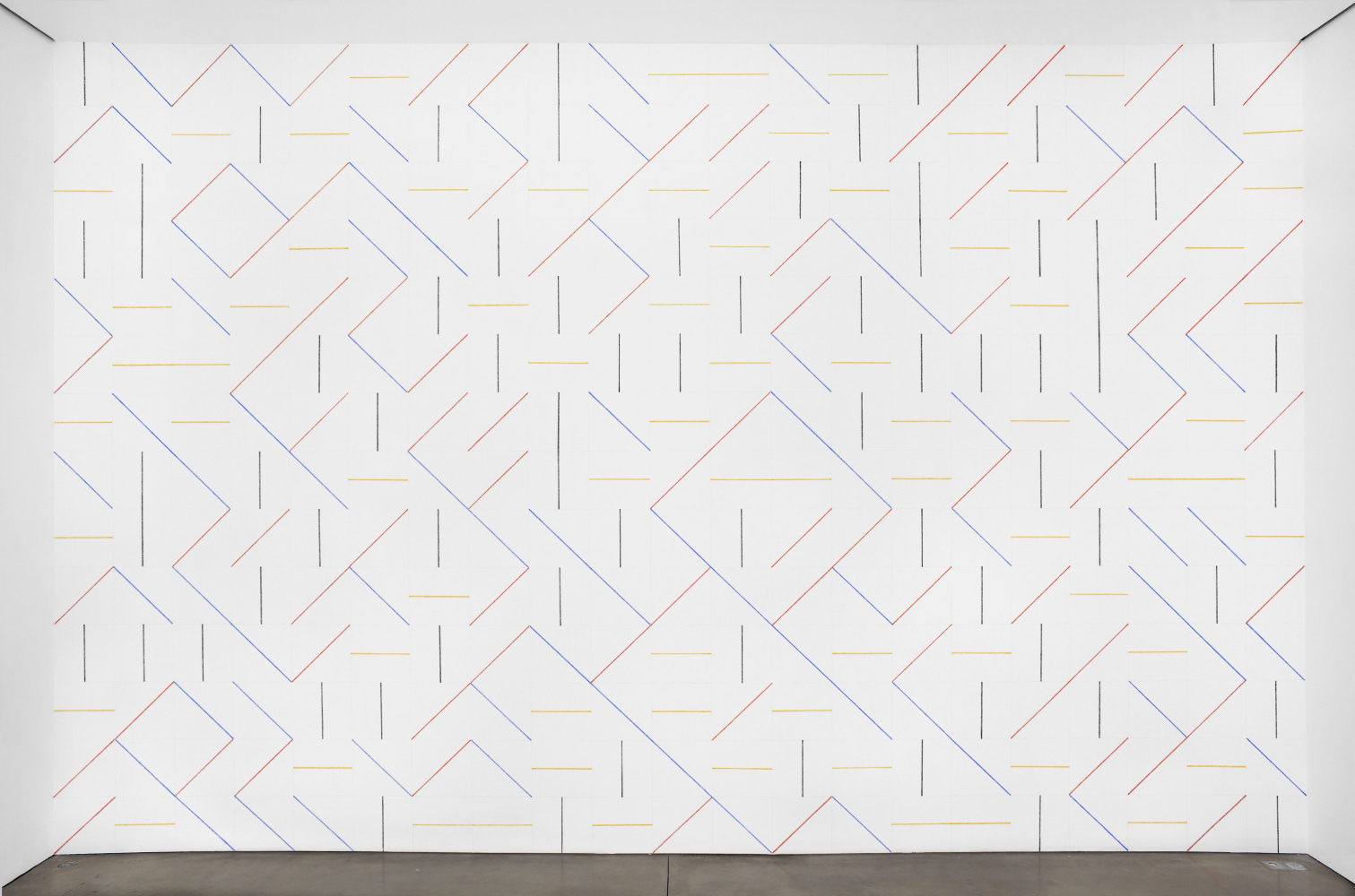 Installation view, Sol LeWitt, Arcs and Lines, May 7 – August 26, 2011