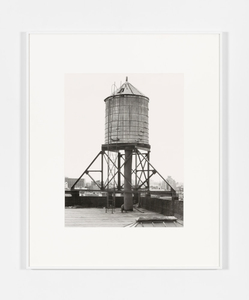 Bernd and Hilla Becher Water Tower: 155 Wooster St., New York City, 1978/2010 gelatin silver print 23 x 17 in. (58.4 x 43.2 cm) frame: 36 x 29 3/4 x 1 in. (91.4 x 75.6 x 2.5 cm) Edition of 5