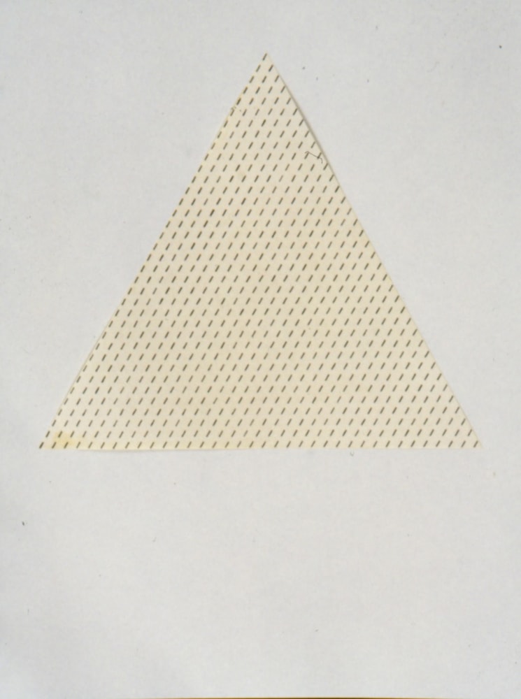 Carl Andre &quot;Untitled&quot; Typewriter ink on paper, collaged 11&quot; x 8 1/2&quot;