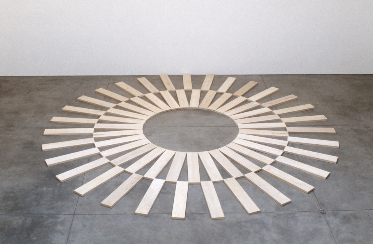 Carl Andre "Parhelion" 1998 62 poplar planks Overall 291"