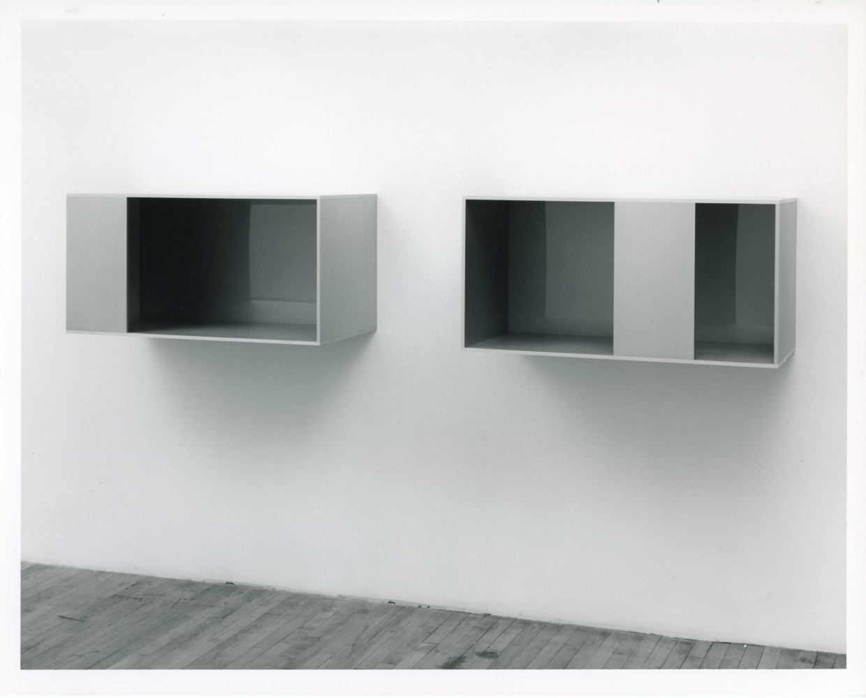 Donald Judd &quot;Untitled&quot; 1987-88 Aluminum andplexiglas 19 1/2&quot; x 39&quot; x 19 1/2&quot;