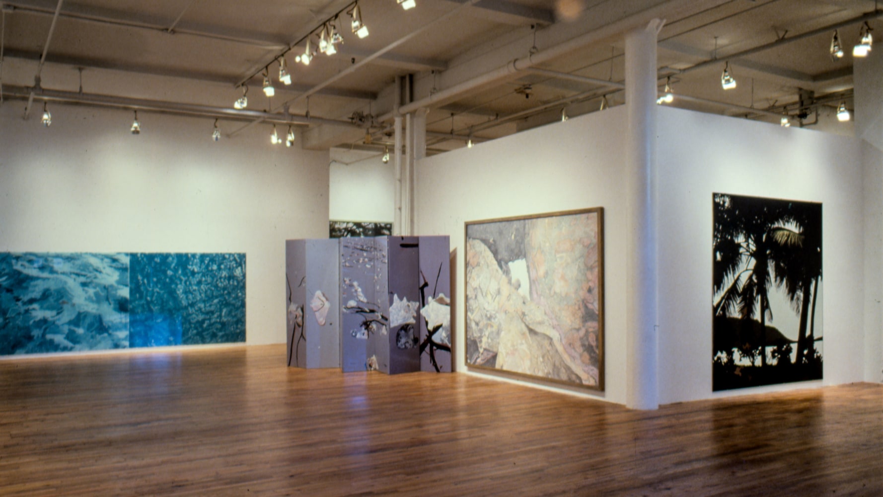 Installation view, Up the Creek to the Islands, Paula Cooper Gallery, 155 Wooster Street, New York, May 8 - June 5, 1982. © Jennifer Bartlett. Courtesy Paula Cooper Gallery, New York, Marianne Boesky Gallery, New York, and The Jennifer Bartlett 2013 Trust. Photo: Geoffrey Clements.