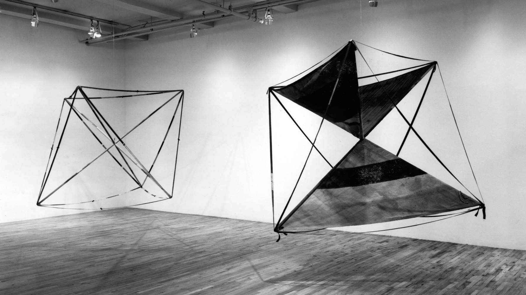 Installation view, Cut-Out, Paula Cooper Gallery, 155 Wooster Street, New York, February 21 - March 17, 1984. © 2025 Alan Shields / Artists Rights Society (ARS), New York. Courtesy Paula Cooper Gallery, New York. Photo: Geoffrey Clements.