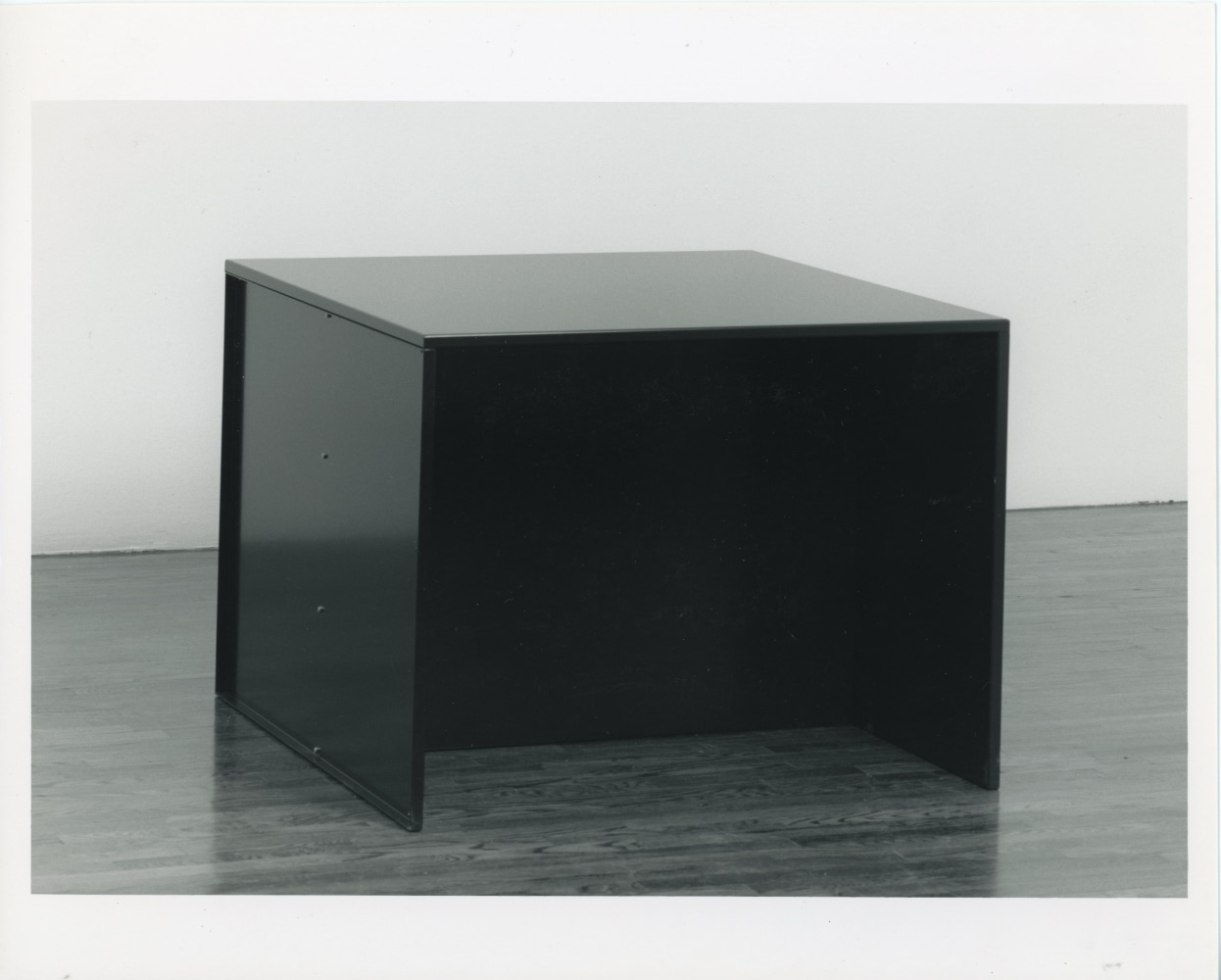 Donald Judd &quot;Table&quot; 1985 2.5mm Aluman sheet metal, baked enamel, rustless screws in chromium steel 75 x 100 x 100cm