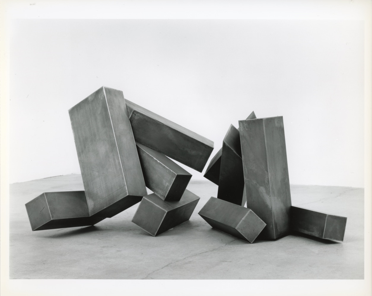 Joel Shapiro &quot;Untitled&quot; 1990-91 Cast bronze in two parts 35&quot; x 72&quot; x 37&quot; overall