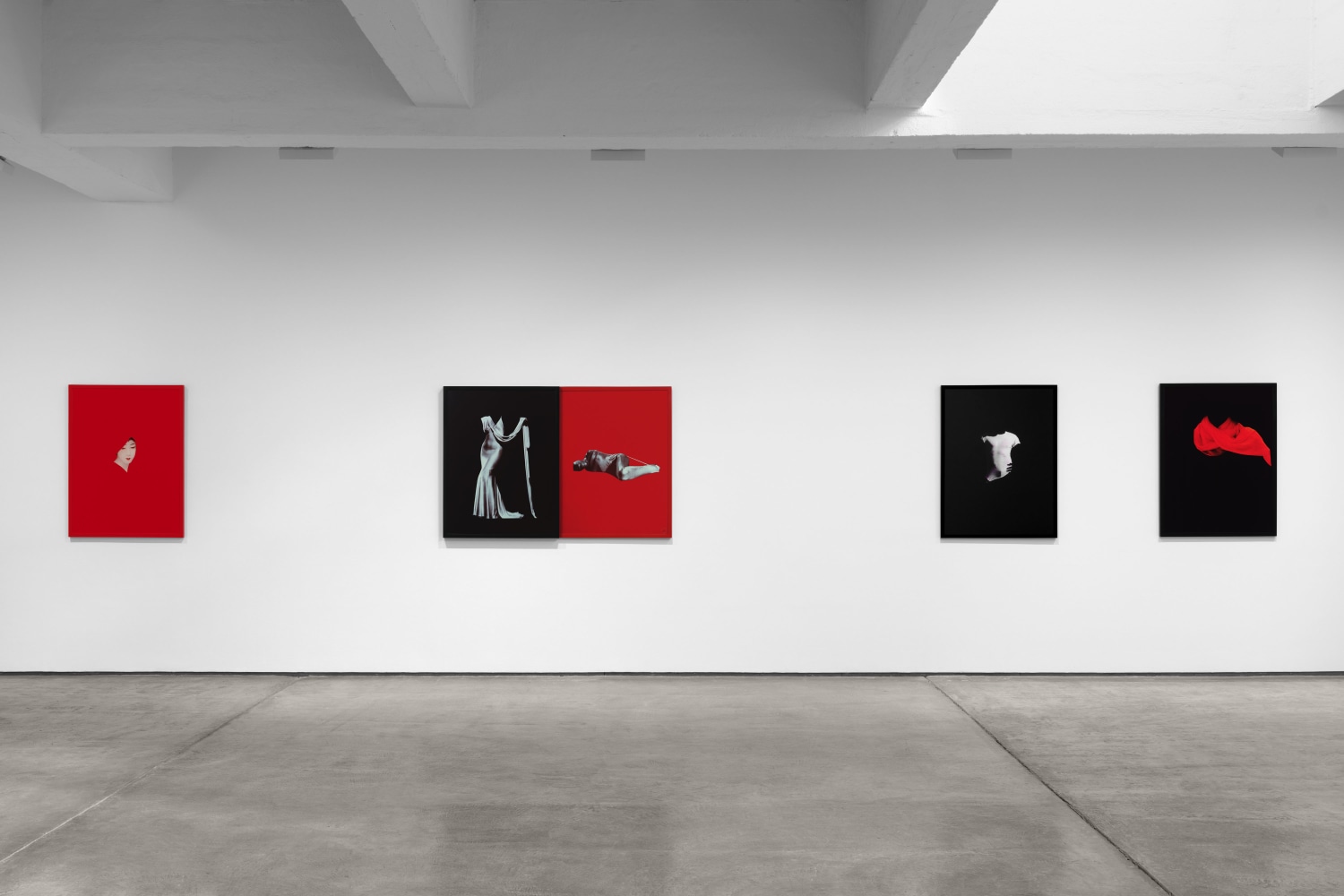 Installation view, Sarah Charlesworth: Desire and Seduction,  Paula Cooper Gallery, New York, February 20– March 29, 2025. © The Estate of Sarah Charlesworth. Courtesy Paula Cooper Gallery, New York. Photo: Steven Probert