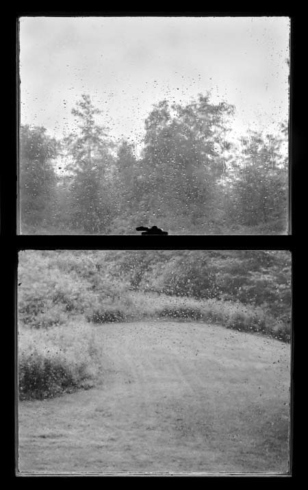 Bing Wright &quot;Wet Window 5&quot; 1989 Archival ink jet print 70 x 46 x 2 in.