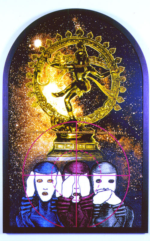 Adrien Piper "The Color Wheel Series, First Adhyasa: Annomayakosha #8" 2000 Light jet photographic print mounted on foamcore, luster surface laminate 56 x 36"