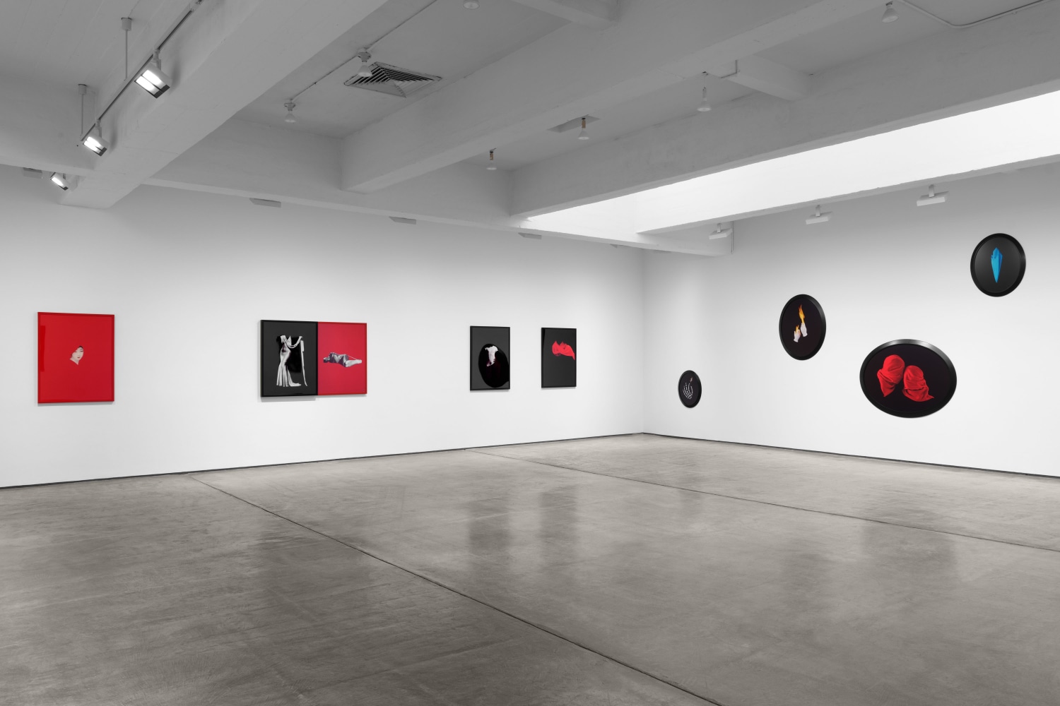 Installation view, Sarah Charlesworth: Desire and Seduction,  Paula Cooper Gallery, New York, February 20– March 29, 2025. © The Estate of Sarah Charlesworth. Courtesy Paula Cooper Gallery, New York. Photo: Steven Probert