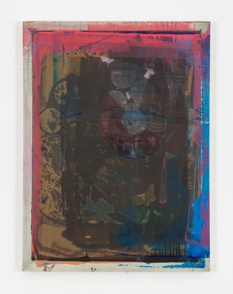 Kelley Walker Screen to Screen 30x40_21, 2013 acrylic ink on silkscreen on aluminum frame 40 x 30 in. (101.6 x 76.2 cm)
