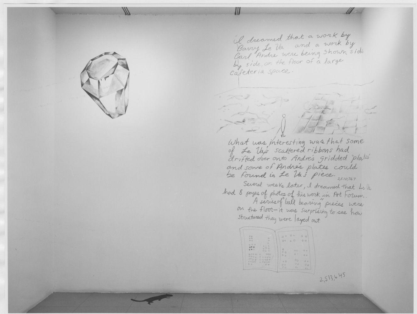 Projects: Jonathan Borofsky, Installation view, The Museum of Modern Art, New York, NY, August 17 – October 29, 1978