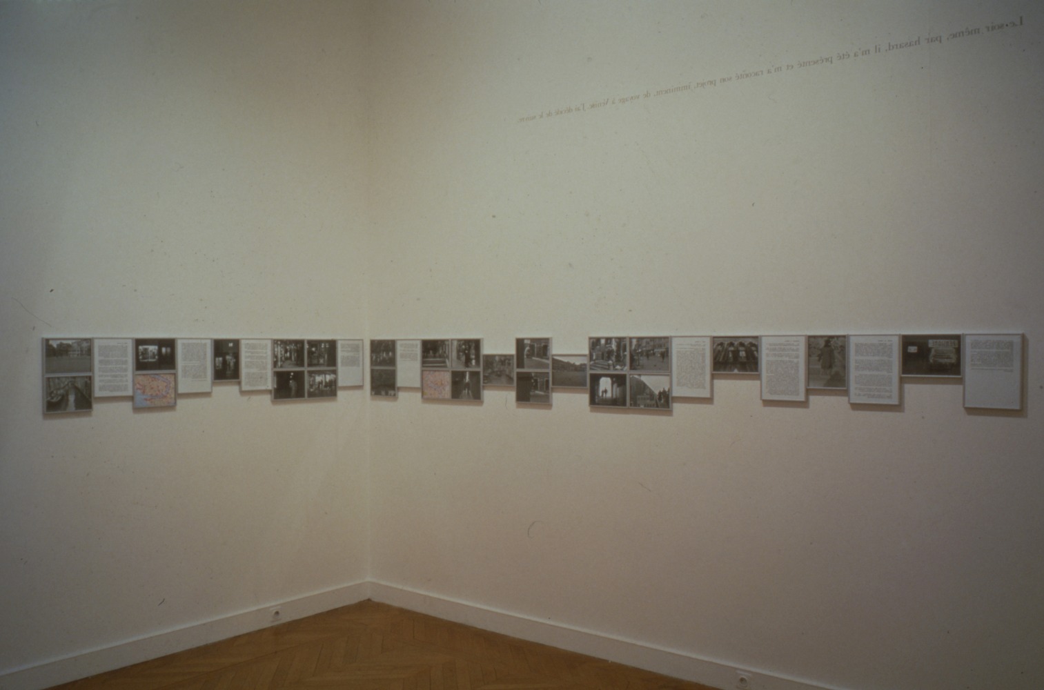 Sophie Calle "Suite Venitienne" 1980 55 black & white photographs, 24 text panels, 3 maps dimension variable