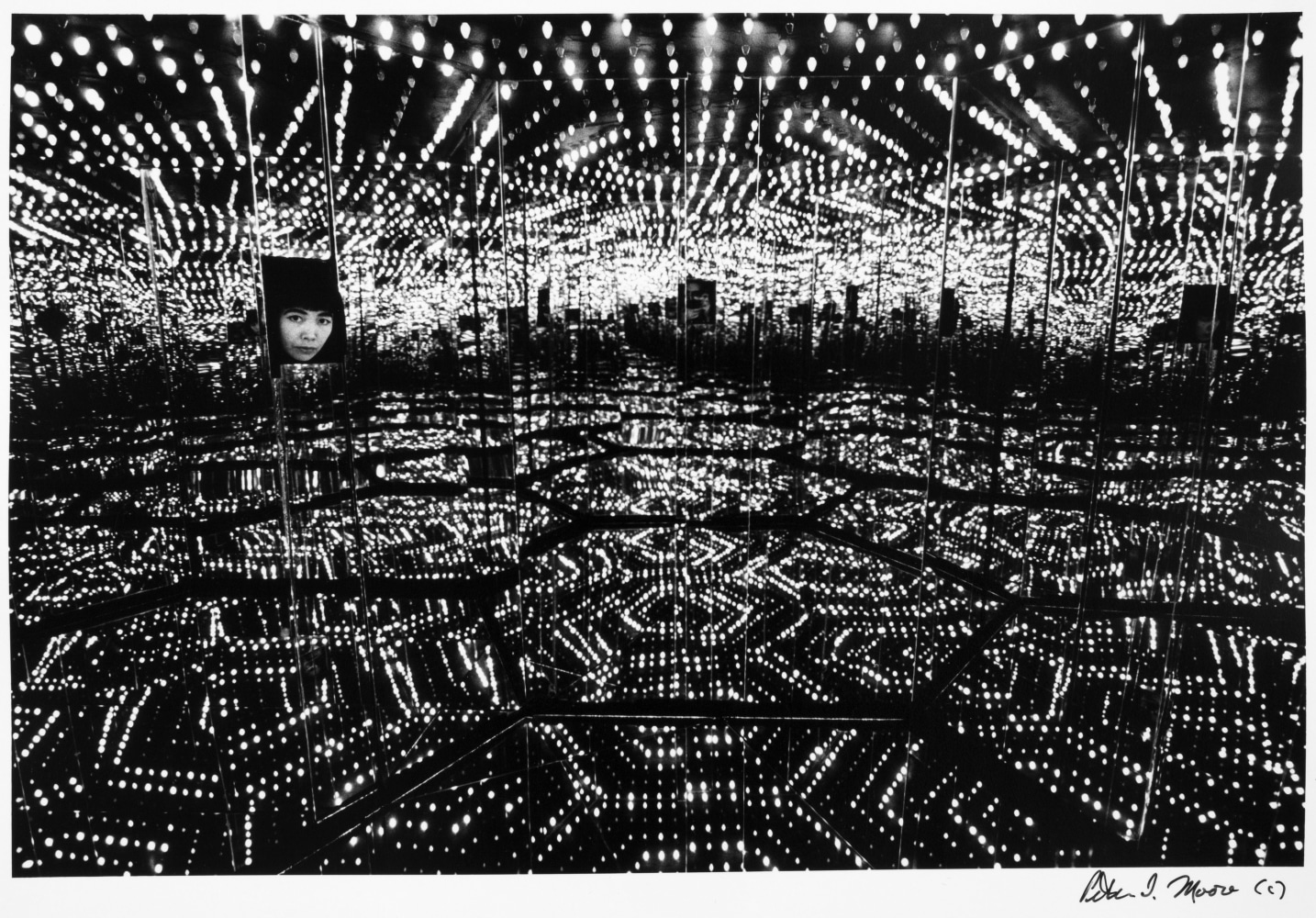 Peter Moore Yayoi Kusama installation, Castellane Gallery, New York, 1966, March 29, 1966 gelatin silver print 11 x 14 in. (27.9 x 35.6 cm)