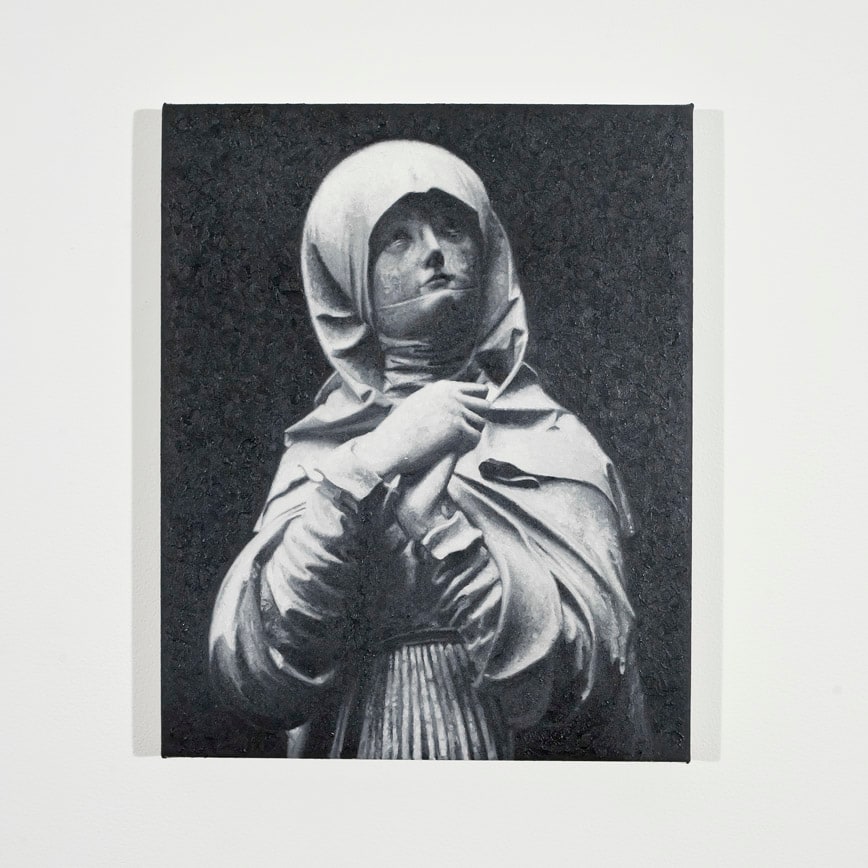 Rudolf Stingel "Untitled (Madonna)" 2009 Oil on linen 16 x 13 in.