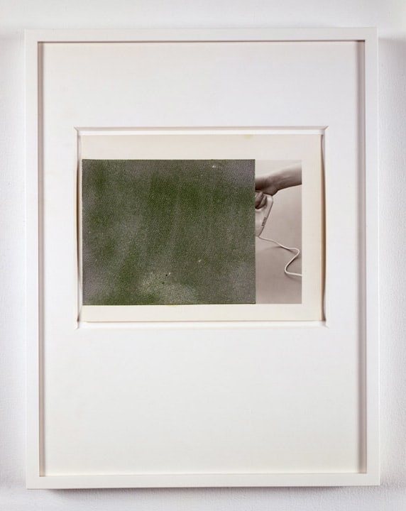 Rudolf Stingel "untitled (#5)" 1989 Oil and enamel on black and white photograph 7 5/8 x 9 5/8 in.