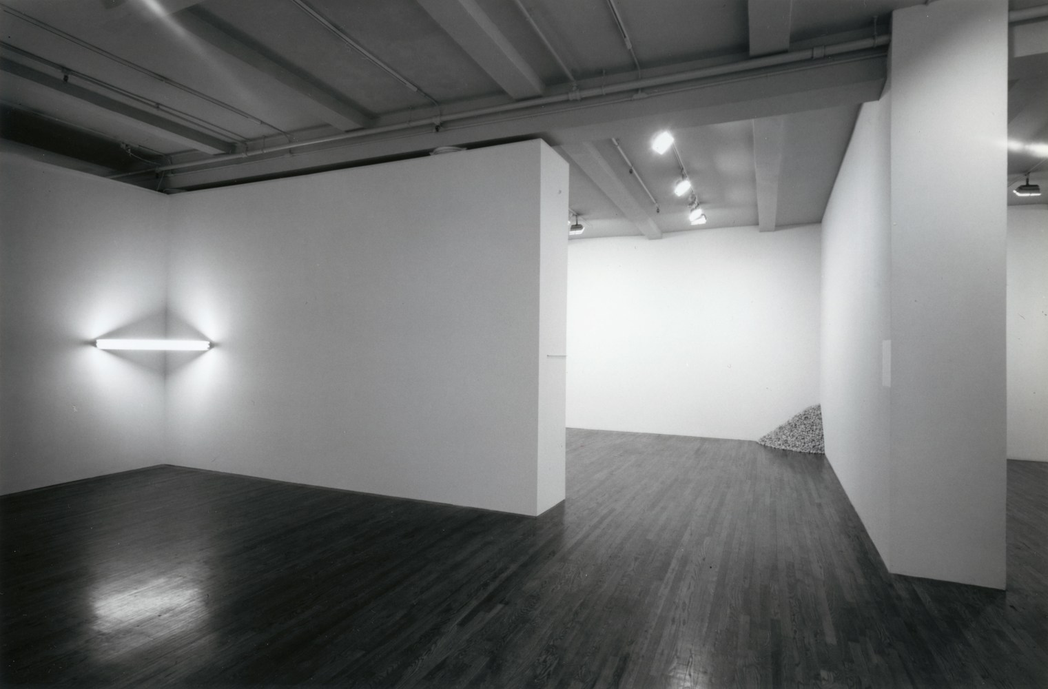 Installation view, Cornered, 155 Wooster Street, New York, June 9 - July 28, 1995. Photo: Geoffrey Clements.