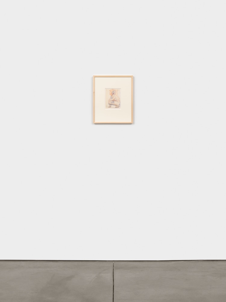 Claes Oldenburg untitled, n.d. ball point pen and colored pencil on paper 6 3/4 x 5 1/8 in. (17.1 x 13 cm) on sheet 11 x 8 1/2 in. (27.9 x 21.6 cm) frame: 16 3/4 x 14 x 1 1/4 in. (42.5 x 35.6 x 3.2 cm) initialed lower left recto