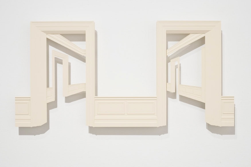 Walid Raad "Untitled Installation" 2018 Painted high density foam 25 x 50 1/8 x 1 in.