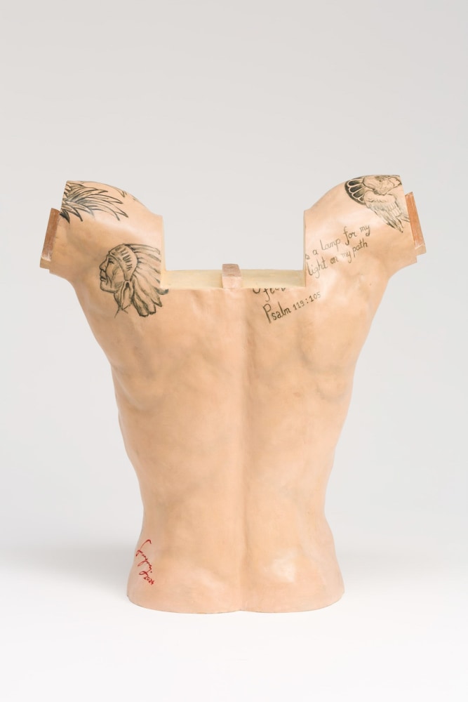 Paul Pfeiffer Incarnator (Pampanga), Torso, 2024 Gmelina wood, paint 25 5/8 x 19 1/8 x 9 1/8 in. (65.1 x 48.6 x 23.2 cm)