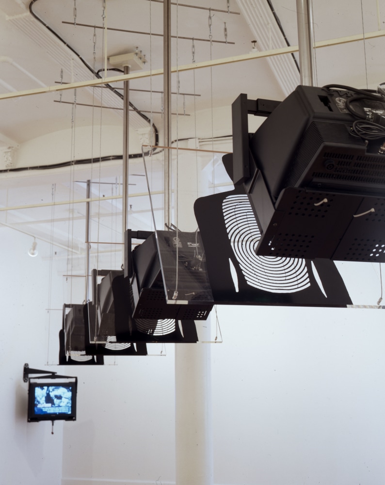 Installation view, Dara Birnbaum, Paula Cooper Gallery, 149 Wooster Street, New York, April 29 - May 27, 1994. Photo: Geoffrey Clements.