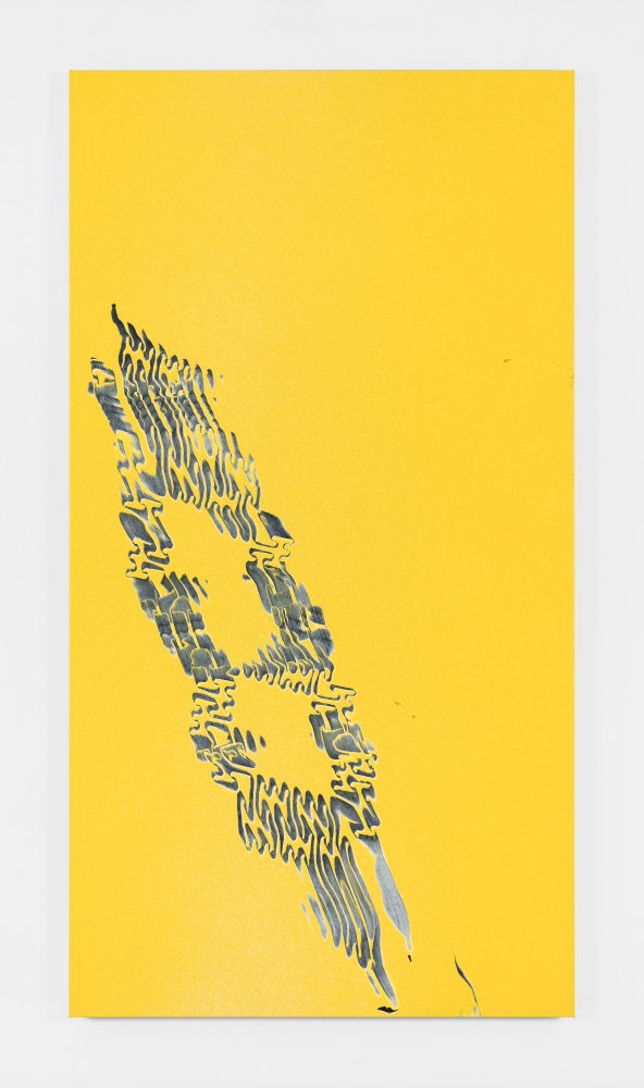 Tauba Auerbach Grain - Peano Neume, 2018 acrylic on canvas 90 x 48 in. (228.6 x 121.9 cm)