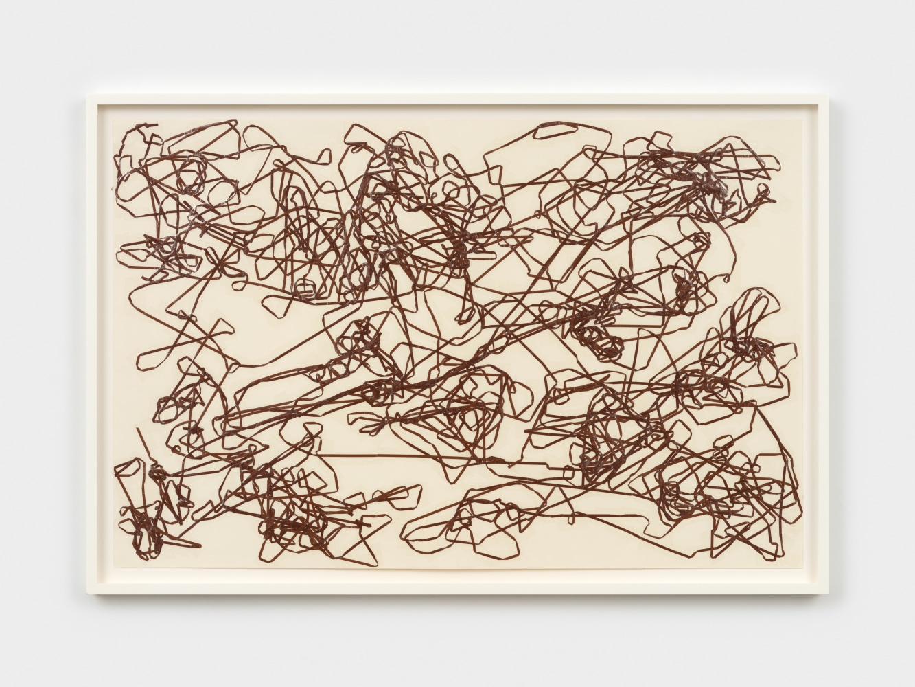 Christian Marclay
Untitled (from the series Taped Tape), 1994
collage of magnetic tape and adhesive tape on paper
26 x 40 in. (66 x 101.6 cm) frame: 28 3/4 x 42 3/4 in. (73 x 108.6 cm)
signed and dated verso: &amp;quot;Christian Marclay 1994&amp;quot;
&amp;copy; Christian Marclay. Courtesy Paula Cooper Gallery, New York
Photo: Steven Probert